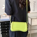 Miniatyrbild 3 av 6: Petscog Luxury Designer Axelväskor Crossbody Väskor För Kvinnor Pu Läder Trend Kvinnlig Underarm Väska Mode Handväska Flap Handväskor Auburn (20cmMax Length30cm)
