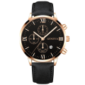 Miniatyrbild 1 av 6: Mode Genève Män Datum Legering Case Syntetiskt Läder Analog Kvarts Watch Man Klocka Toppmärke Lyx Relogio Masculino 08 Black-Rose-Black