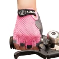 Miniatyrbild 6 av 6: Barnhandskar Halvfinger Utomhussport Barn Cykling Pojkar Flickor Skydd Antisladd Andas tunna vårsommarhandskar Camouflage pink M