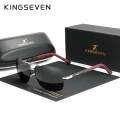 Miniatyrbild 3 av 6: KINGSEVEN 2020 Aluminum Brand Pilot Polarized Solglasögon Män Kvinnor Modebåge Man Solglasögon för att köra Oculos de sol Silver Gray Other