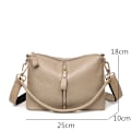 Miniatyrbild 5 av 6: Väskor i äkta läder för kvinnor Casual Enkel Små handväskor för kvinnor Högkvalitativ naturlig nötkött Kvinnlig axlar Crossbody Tote Red