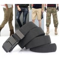 Miniatyrbild 4 av 6: 2022 nytt stretchbälte för män och kvinnor hård legering snabbspänne Stark äkta nylon unisex elastiska bältesoveraller Arbetsbälte Khaki 125cm