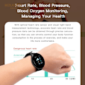 Miniatyrbild 4 av 6: Män Klockor Blodtryck Rund Smart watch Dam Vattentät Sport Puls Fitness Tracker Klockor för Android IOS Telefon D20 Red