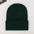 Miniatyrbild 1 av 6: Mössa Vinter för Kvinnor Män Pojkar Flickor Virkad Skullies Hatt Enfärgad Unisex Höststickad Mössa Cap Vilda Tillbehör dark green Head 45-60cm