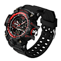 Miniatyrbild 1 av 6: SANDA koreansk modetrend utomhus fritid vattentät multifunktion elektronisk watch i universitetsstudenten Watch black red