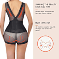 Miniatyrbild 4 av 6: MISTHIN Body Reducer Shaper Kvinna Andas Snabbtorkande Colombian Shapewear Bantningskorsett Hel Bodysuit Kvinnlig Binder Black M