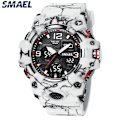 Miniatyrbild 1 av 2: Watch Watch För män Väckarklocka Stoppur LED Digital Bakgrundsbelysning Dual Time Display 8008 Herrklockor Vattentät CAMO-WHITE