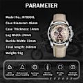 Miniatyrbild 5 av 6: 2022 Toppmärke Lyx NAVIFORCE 100% Original Watch För Herr Multifunktion Sport Vattentät Man Quartz Armbandsur Klocka SBBN