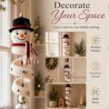Miniatyrbild 4 av 5: Crochet Snowman Spiral Hanging Ornament DIY Kit, Beginner Friendly Christmas Knitting Set with Tutorial, Handmade Holiday Wall Window Porch Decor A