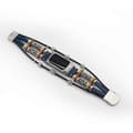 Miniatyrbillede 3 af 5: Moderigtigt design dekoration læderflettet urrem erstatning til Fitbit Charge 6/5 Multicolor Midnight Blue