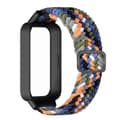 Miniatyrbillede 1 af 5: Til Xiaomi Smart Band 9 Active Redmi Band 3 Vævet Nylonrem Snap-On Etui Urrem - Denimblå Multicolor Multicolor Denim Blue