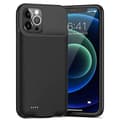 Batterifodral för iPhone 12/12 Pro, [Uppgraderad Version] 6800 mAh uppladdningsbart fodral (Svart)