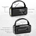 Pikkukuva 5 / 5: QD-hätäradio veivillä, 10000mAh hätäradio, aurinkoradio AM/FM-sääradio, USB Type-C -lataus, taskulamppu ja LED-lukuvalo