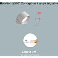 Miniatyrbillede 4 af 4: #QD# Væglampe indendørs, Touch LED-væglampe med USB-ladeport Touch Control, 3 lysstyrkeniveauer 3 temperaturer 360° drejelig sengelampe til soveværelset