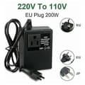 Miniatyrbilde 2 av 4: Spenningsomformer nedtransformator 220V til 110V AC nedtransformator for reiser