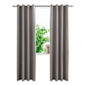 Miniatyrbillede 1 af 5: QU) Mørklægningsgardiner til soveværelse og stue, 1 panel polyester med sort bagside (flere farver) beige B132 x H160cm+Øjer foroven