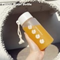 Miniatyrbild 4 av 5: \"QD\" 500ml Plast Transparent Frostat Vattenflaska, BPA-fri, Portabel Återanvändbar Läcksäker Vattenflaska Med Rep för Skolresor
