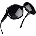 Miniatyrbillede 1 af 5: QD-Polariserede solbriller dame trendy overdimensionerede store køre solbriller damer UV-beskyttende store solbriller