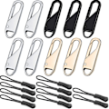 Miniatyrbild 1 av 4: Metalliska dragkedjeutdragare, ersättningsflikar, 10-pack˜QD