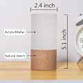 Miniatyrbilde 4 av 5: Liten LED bordlampe i tre, nattlampe for soverom
