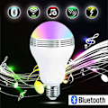 Pikkukuva 4 / 4: \"QD\" Bluetooth-valolamppukaiutin, langaton E27 Smart LED -valolamppuvalaistus RGB-värien vaihdolla / musiikkisoitin / älypuhelinsovelluksella ohjattava