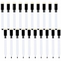 Miniatyrbillede 1 af 5: \"QD\" 20 stk. Små Whiteboardtusser - Sorte Tørre Sletbare Whiteboardtusser med Viskelæder Spids Whiteboardtusser til Børn (Sort)