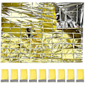 Miniatyrbillede 2 af 5: 10 stk. nødfilte Foldbare Guld 210x160cm Sølv + Guld-- null none