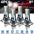 Miniatyrbillede 4 af 4: 4x H7 LED-forlygte Kit Høj/Lav Stråle 220W 60000lm Super Lys 6000k Hvid