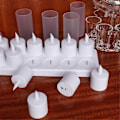 Miniatyrbilde 2 av 5: QD-Flammeløse Lys med Fjernkontroll, Timer og Ladestasjon, 12 stk USB Oppladbare LED Telys