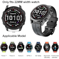 Miniatyrbillede 5 af 5: [QD] Rem til Garmin Fenix 7/Fenix 6/Fenix 5/EPIX 2, Quick Fit 22mm Silikone Armbånd til Approach S60/S62, D2 Delta, Forerunner 935/945