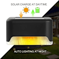 Miniatyrbild 3 av 4: #QD# Solcellsdrivna stängsellampor, 4-pack LED-färgsensor solcellslampor, pooldekorationslampor, trappljus, gårdsbelysning