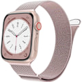 Miniatyrbillede 1 af 5: [QD] Kvinder og mænd, rustfrit stål mesh loop magnetisk spænde erstatning for iWatch rem (45mm/44mm/42mm/49mm, regnbue).