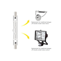 Miniatyrbilde 3 av 5: \"QD\" 5-pakning R7s 118mm 300W 230V, R7s Halogen Lineær Lyskilde, Dimbar Halogenlampe for Byggearbeid