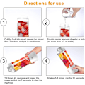 Miniatyrbild 1 av 5: QU.Bärbar Blender 600ML Elektrisk Juicepress Fruktmixare 4000mAh USB Uppladdningsbar Smoothie Mini Blender Personlig Juicepress Färgrik Mugg