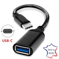 Miniatyrbilde 2 av 4: QD-USB-C til USB-A OTG Adapterkabel for Samsung Galaxy F22 - USB C hann til USB A hunn nylonflettet aluminium