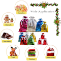 Miniatyrbillede 4 af 5: [QD] 12-pak Solid Farvede Folie Gaveposer Multipack Lynlås Gaveposer, 6 Farver Shimmer Indpakningsposer, Genanvendelige Jumbo Julepose