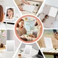 Miniatyrbild 5 av 5: Rechargeable Makeup Mirror with Lighting, 3 Color Modes, Dimmable Touch Screen