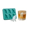 Dinosaur Ice Cube Mold, Freezer-Safe Ice Cube Maker for Summer Drinks, 6 Cavities Green