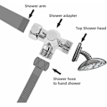 Miniatyrbillede 5 af 5: QU/Solid messing 3-vejsventil, 3-vejs afledningsventil, 3-vejs bruseventil, G1/2 \" T-adapterventil, til brusebad, håndbruser og afledningsbruser