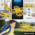 Miniatyrbillede 3 af 5: [QD] Mini drone til børn, gestuskontrol, håndstyrede droner med sensor, indendørs drone til børn blå