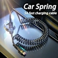 Miniatyrbillede 3 af 5: USB-C Spiralkabel med Power Delivery PD 66W 1,5m Sort_qq