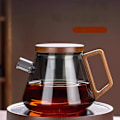 Miniatyrbillede 2 af 5: QU.GIANXI Kaffemaskine Familie Glas Tekande Sæt Klart Glas Tekop Kung Fu Lille Tekop Pyrex Te Sæt Blomst Tekande