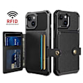 Pikkukuva 1 / 5: iPhone 13 - Kotelo magneettisella lompakolla RFID Musta_QUU Black