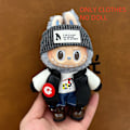 Miniatyrbild 1 av 7: ONLY CLOTHES Söt V1 V2 LABUBU Blind Box Hänge Docka DIY Klä upp Kostym Litet Monster Haklapp Byxor Babykläder From_qd LBB-33