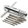 Miniatyrbilde 1 av 4: #QD#Håndkraner - Metriske kraner - Tapper og gjengesnitt - M3 M4 M5 M6 M8 Tapper - Gjengekraner - med vendbar skrallekranholder