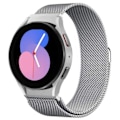 Miniatyrbilde 1 av 4: Galaxy Watch 4/5 Metallarmbånd 20mm Milanesisk Mesh Sølv_qq