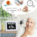 Pikkukuva 4 / 4: QU/One Piece 7 tuuman digitaalinen kalenterikello päivämäärällä ja ajalla, Alzheimerin vanhempien kello, lääkemuistutus isovanhemmille ja