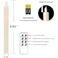 Miniatyrbilde 5 av 5: [QD] 6-pakning batteridrevne LED-lys med fjernkontroll og timer, flimrende varmt hvitt lys for vinduer, juledekor, hjem, bryllup, elfenben
