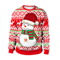 Miniatyrbillede 1 af 4: Juletrøje til kvinder, Trøje, Casual Bluse, Langærmet B XL˜QD