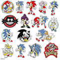 Miniatyrbild 1 av 3: QD-Sonic-tema Broderade Märken Sy På/Stryk På Märken Dekor Applikation För Kläder, Hatt, DIY Tillbehör 16st